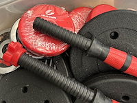 3x halterset met diverse halterschijven - afbeelding 6 van  6