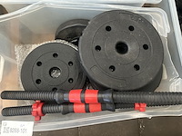 3x halterset met diverse halterschijven - afbeelding 2 van  5