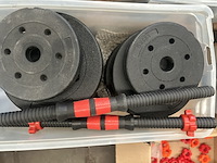 3x halterset met diverse halterschijven - afbeelding 3 van  5