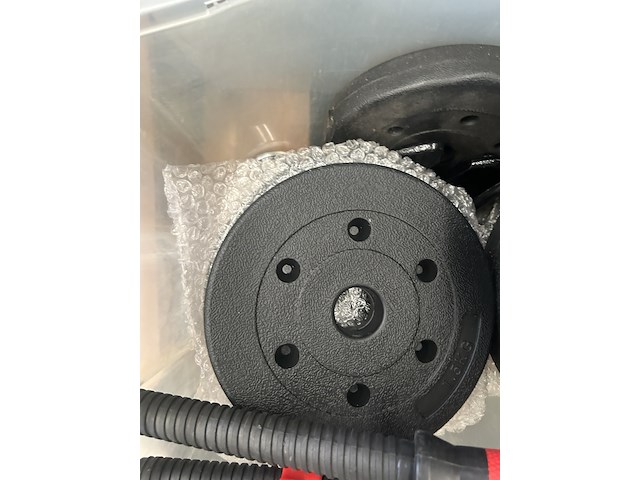 3x halterset met diverse halterschijven - afbeelding 5 van  5