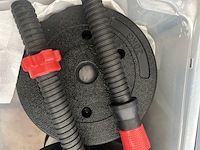 3x halterset met diverse halterschijven - afbeelding 4 van  5