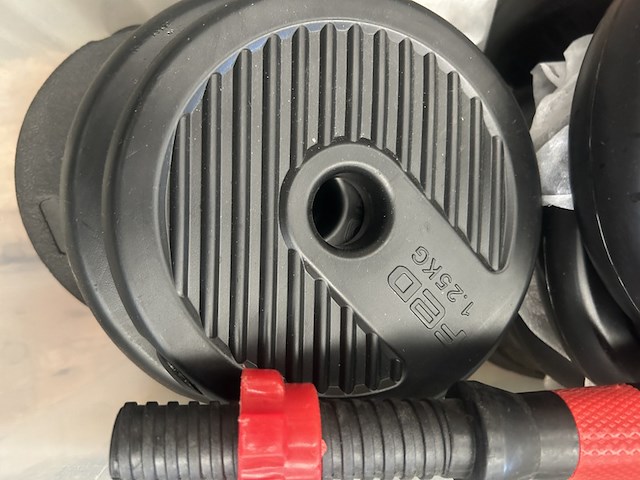 3x halterset met diverse halterschijven - afbeelding 5 van  5