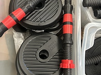 3x halterset met diverse halterschijven - afbeelding 3 van  5