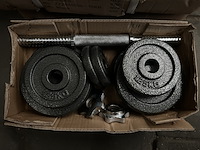 3x halterset met halterschijven 15 kg gietijzer active panther - afbeelding 2 van  4