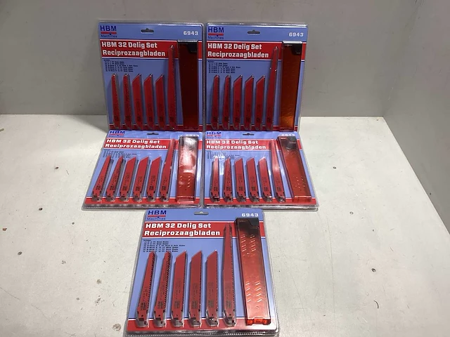 (3x) hbm 32 delig set reciprozaagbladen - afbeelding 1 van  3