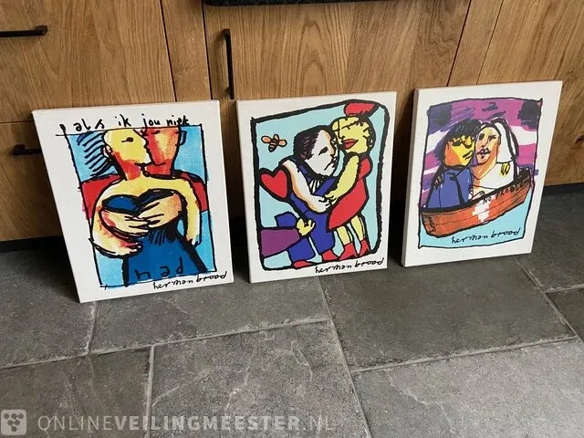 3x herman brood "als ik jouw niet had, " love you", " no problem" - afbeelding 3 van  3