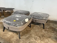 3x hocker, voetenbank 72x62x32 cm, 4 seasons outdoor - afbeelding 2 van  7