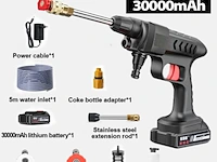 3x hogedrukreiniger op accu, 60bar 300w, 30ah, inclusief accessoires - afbeelding 1 van  7
