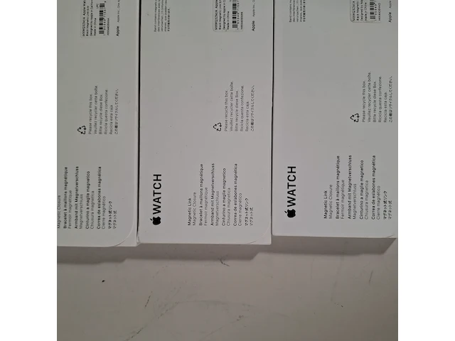 3x horlogeband smartwatch, apple, watch 42mm s/m black magnetic link, 2024 - afbeelding 4 van  7