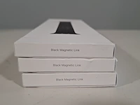 3x horlogeband smartwatch, apple, watch 42mm s/m black magnetic link, 2024 - afbeelding 6 van  7