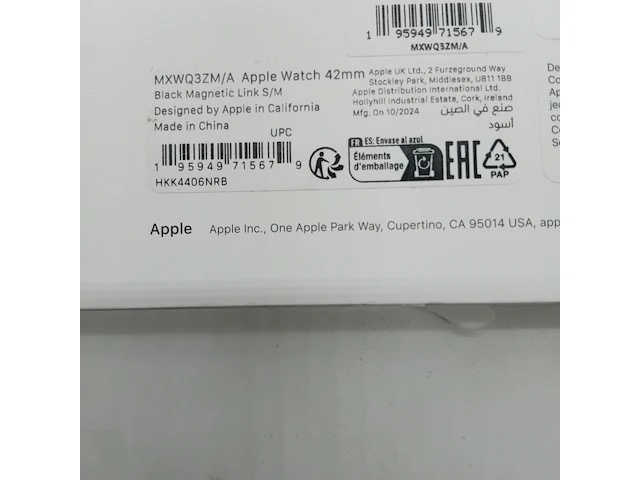 3x horlogeband smartwatch, apple, watch 42mm s/m black magnetic link, 2024 - afbeelding 4 van  5