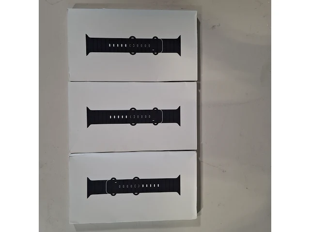 3x horlogeband smartwatch, apple, watch 49mm one size ocean band black titanium buckle - afbeelding 3 van  10
