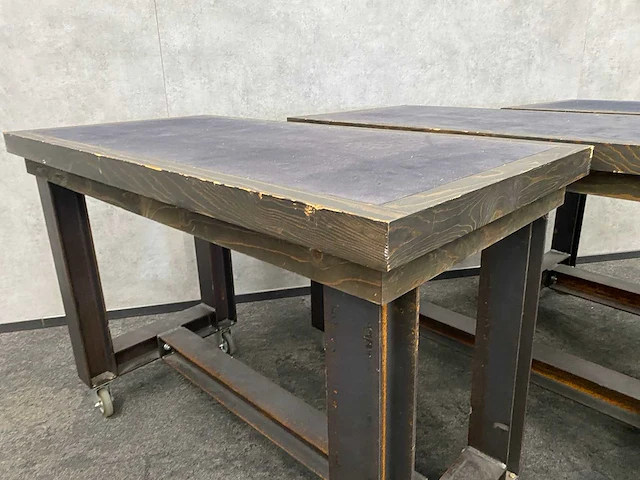 3x industriële verrijdbare bartafel 140x70 - afbeelding 2 van  14