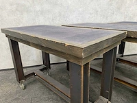 3x industriële verrijdbare bartafel 140x70 - afbeelding 2 van  14