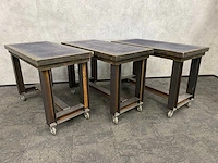 3x industriële verrijdbare bartafel 140x70 - afbeelding 1 van  14