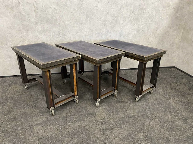 3x industriële verrijdbare bartafel 140x70 - afbeelding 7 van  14
