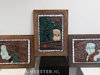 3x keramiek mozaïek "mistery girls" - afbeelding 1 van  7
