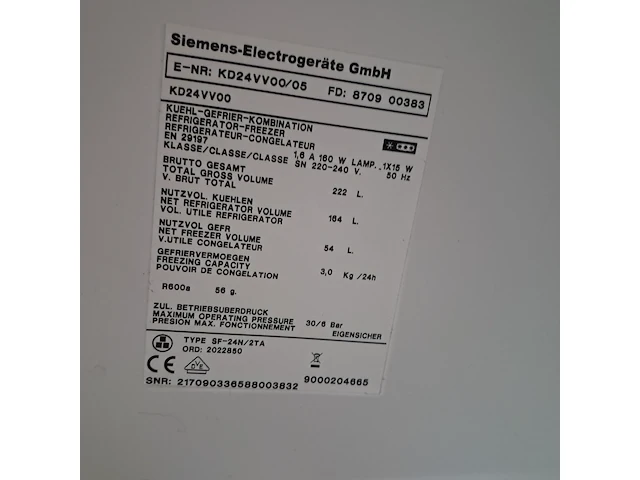 3x koel/vries combinatie, bosch, siemens, zanussi - afbeelding 21 van  25