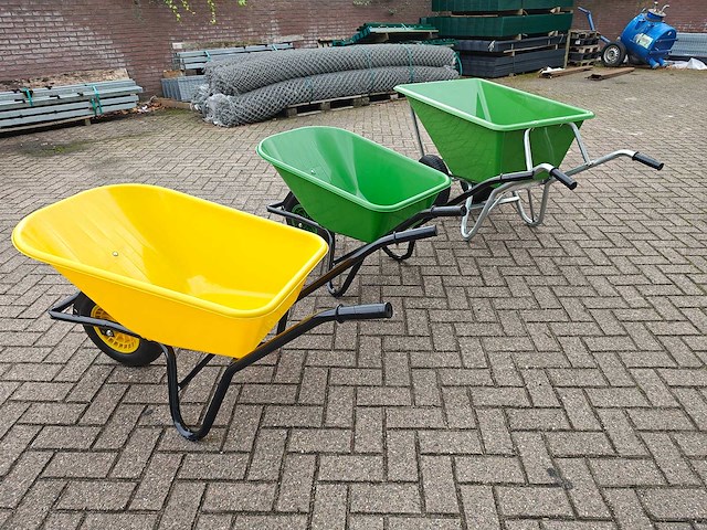 3x kruiwagens 90/90/160 liter - afbeelding 4 van  5