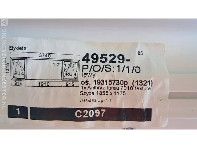 3x kunststof kozijn antracietgrijs 7016 - afbeelding 5 van  7