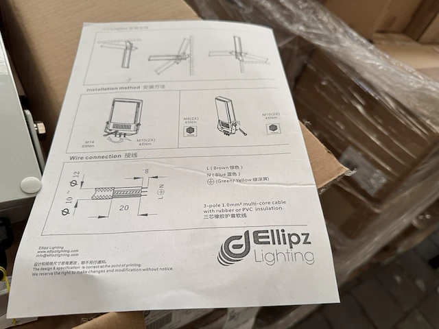 3x led flood light fl1 135w 4000k ellipz lighting - afbeelding 5 van  6
