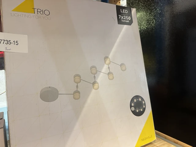 3x led plafondlamp, trio, nashville - afbeelding 2 van  3