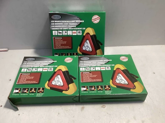 (3x) led waarschuwingslamp driehoek - afbeelding 1 van  1