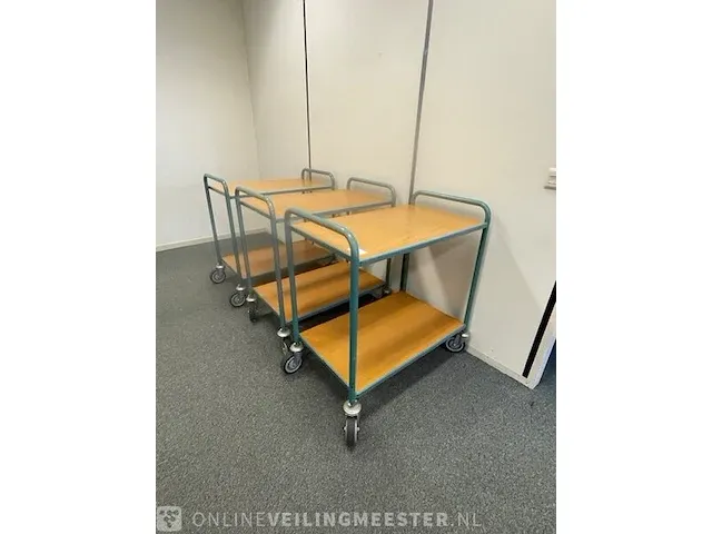 3x magazijnwagen overtoom, groen - afbeelding 2 van  5