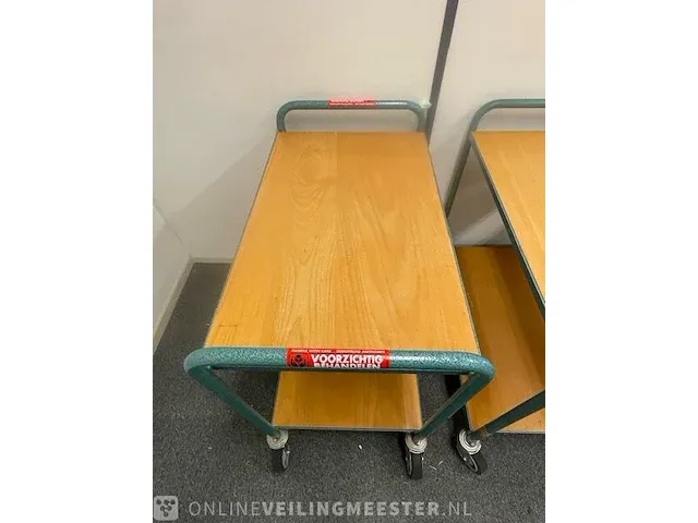 3x magazijnwagen overtoom, groen - afbeelding 5 van  5