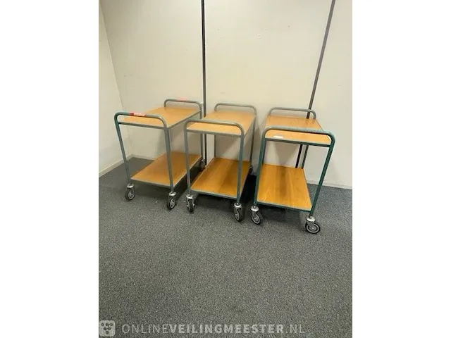 3x magazijnwagen overtoom, groen - afbeelding 1 van  6