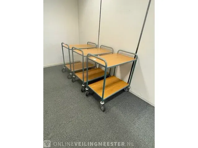 3x magazijnwagen overtoom, groen - afbeelding 2 van  6