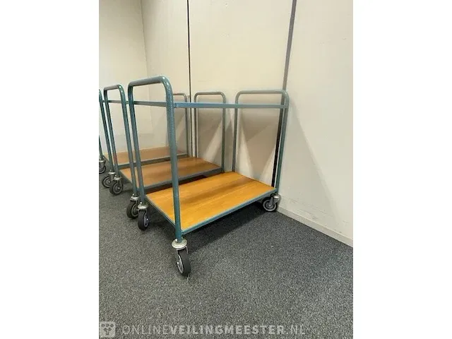 3x magazijnwagen overtoom, groen - afbeelding 3 van  6