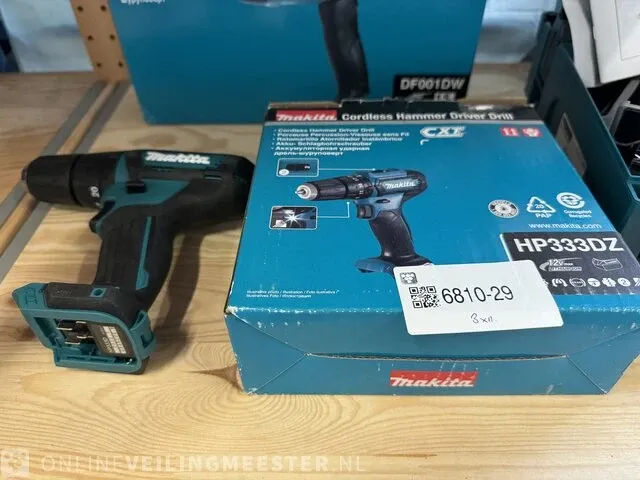 3x makita bouwgereedschap 4351fctjb, hp333dz, df001dw - afbeelding 5 van  7