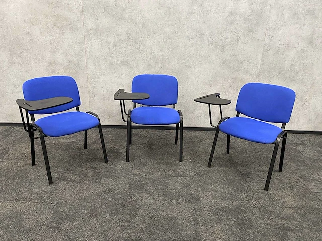 3x nestelbare lessenaarsstoel - afbeelding 1 van  8