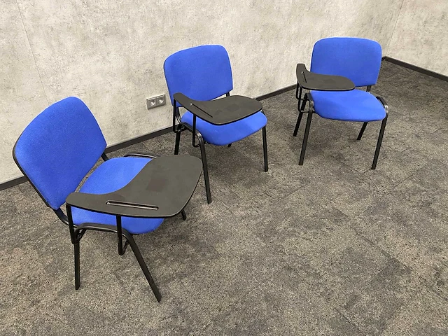 3x nestelbare lessenaarsstoel - afbeelding 4 van  8