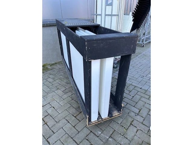 3x ombouw ten behoeve van werktafel, wit - afbeelding 3 van  9