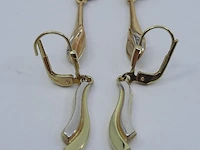 3x paar gouden oorbellen, 14 karaats - afbeelding 8 van  10
