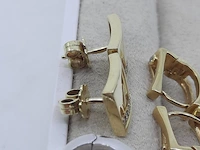 3x paar gouden oorstekers, 14 karaats - afbeelding 3 van  8