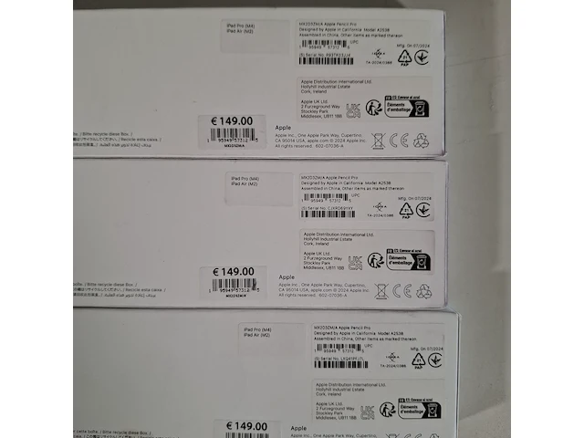 3x pencil pro, apple, a2538, 2024 - afbeelding 4 van  5