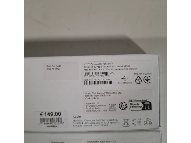 3x pencil pro, apple, a2538, 2024 - afbeelding 5 van  5
