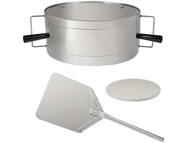 3x pizza ring set voor montage op grill - afbeelding 1 van  3