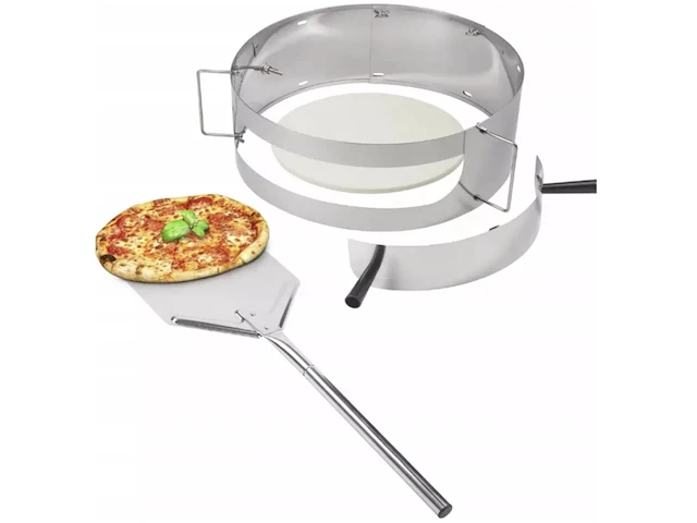 3x pizza ring set voor montage op grill - afbeelding 2 van  3