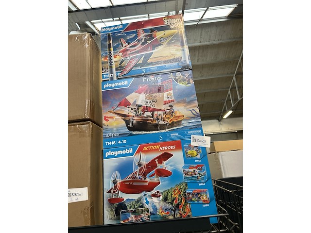 3x playmobil speelset air stunt show, pirates, action heroes - afbeelding 1 van  3