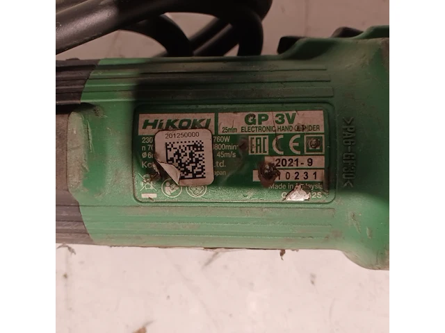 3x rechte slijper, hitachi, gp3v - afbeelding 16 van  23