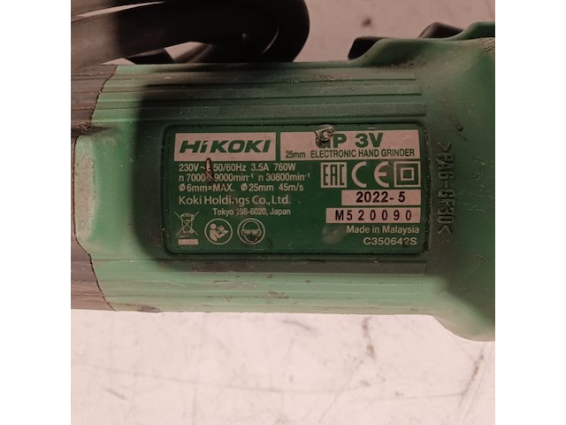 3x rechte slijper hitachi, gp3v - afbeelding 23 van  23