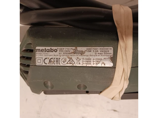 3x rechte slijper, metabo, gep 710 plus - afbeelding 2 van  18