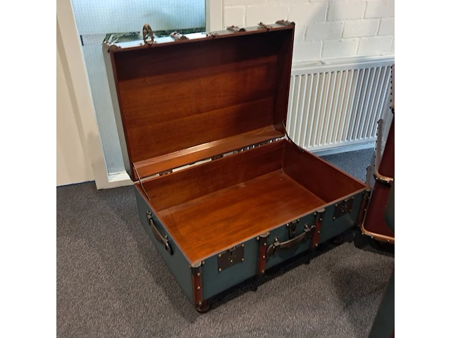 3x reiskoffers authentic models, groen & bruin - afbeelding 5 van  15