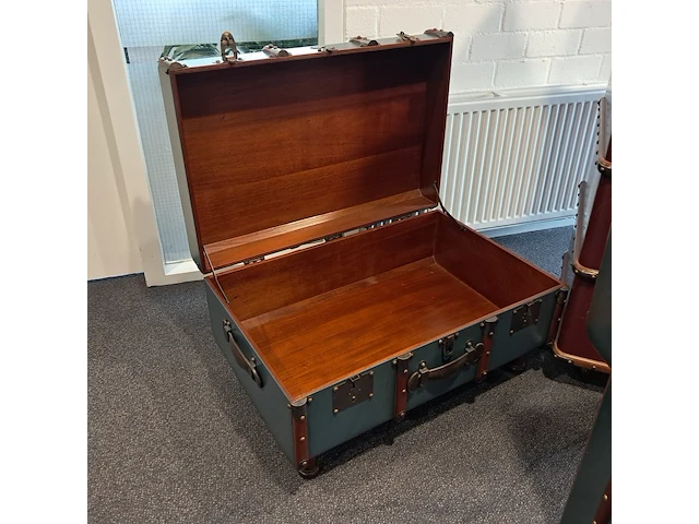 3x reiskoffers authentic models, groen & bruin - afbeelding 6 van  15