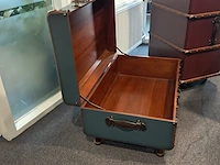 3x reiskoffers authentic models, groen & bruin - afbeelding 7 van  15