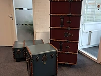 3x reiskoffers authentic models, groen & bruin - afbeelding 8 van  15